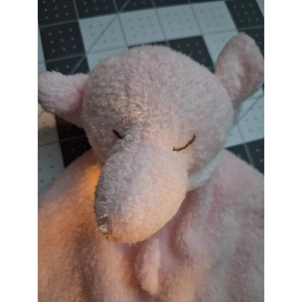 Angel Dear Pink Elephant Lovey Security Blanket Plush